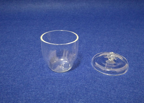 चीन कवर कस्टम सेवा के साथ 25ML क्लियर फ्यूज्ड क्वार्ट्ज क्रूसिबल उपलब्ध आपूर्तिकर्ता